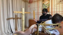 山鬼 骚货雯雯好久没有玩打屁股了，约主人求挨打，被绑