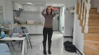 【JS绳艺】黑色长靴女孩的欧式直臂